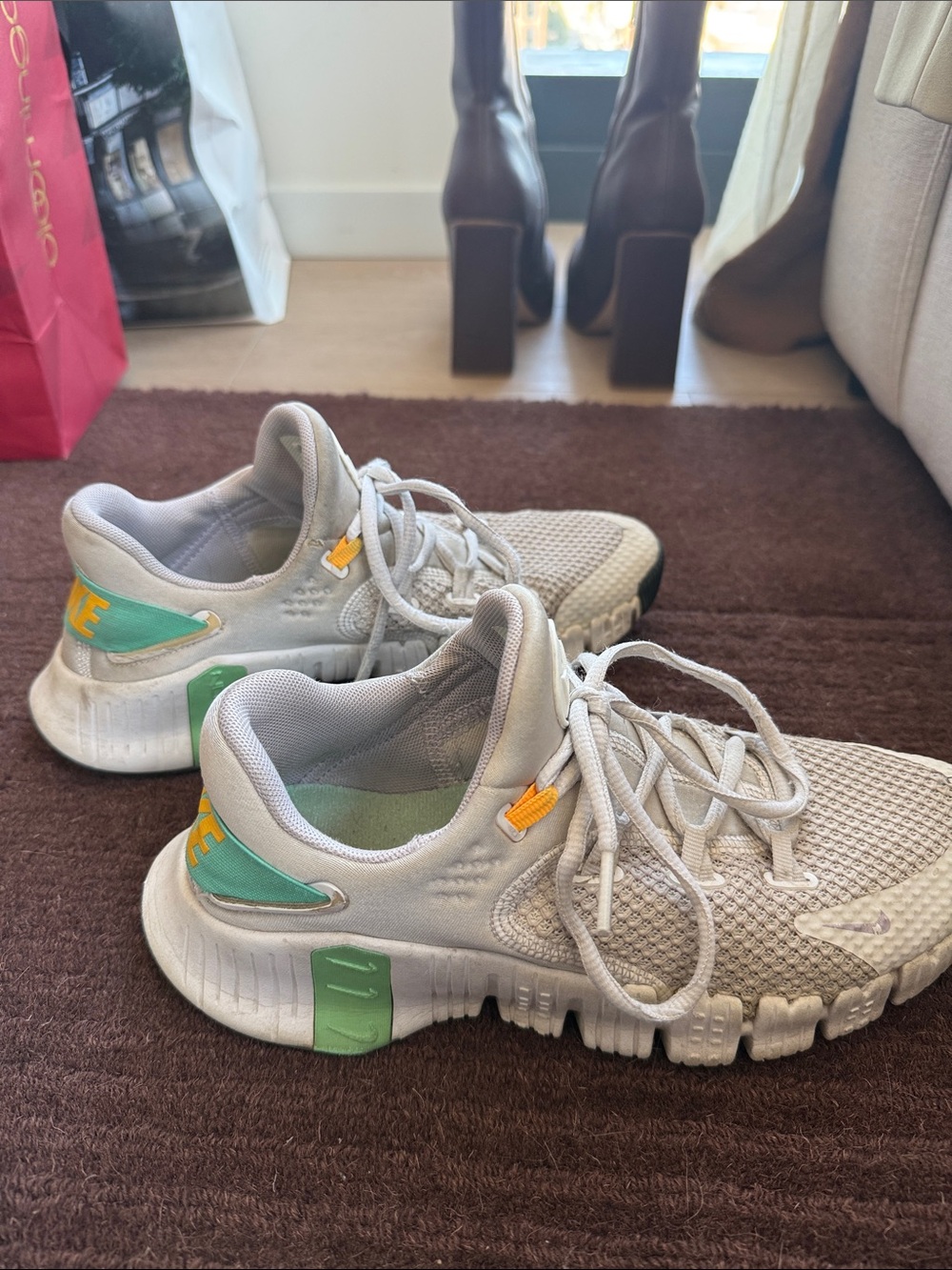 Nike Marcos Athletic Sneakers in white with Green Accents